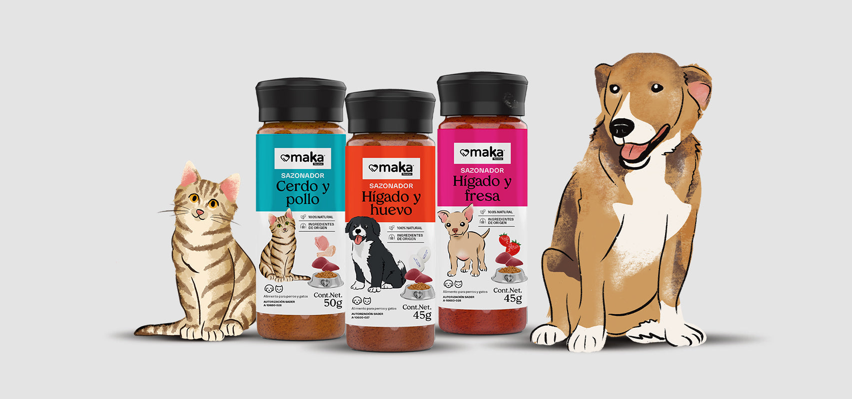 Sazonadores de croquetas para perros y gatos
