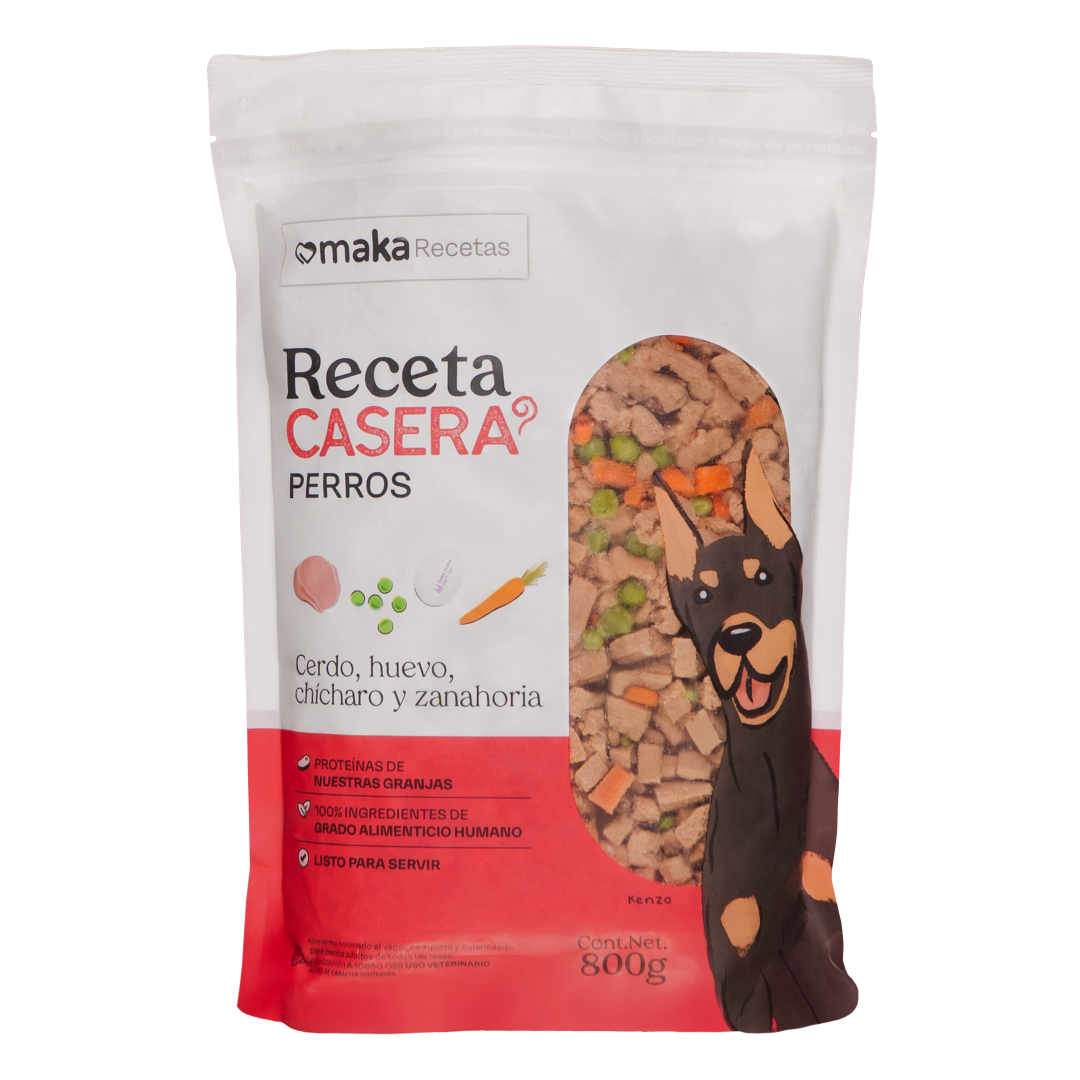 Cerdo, huevo, chícharo y zanahoria