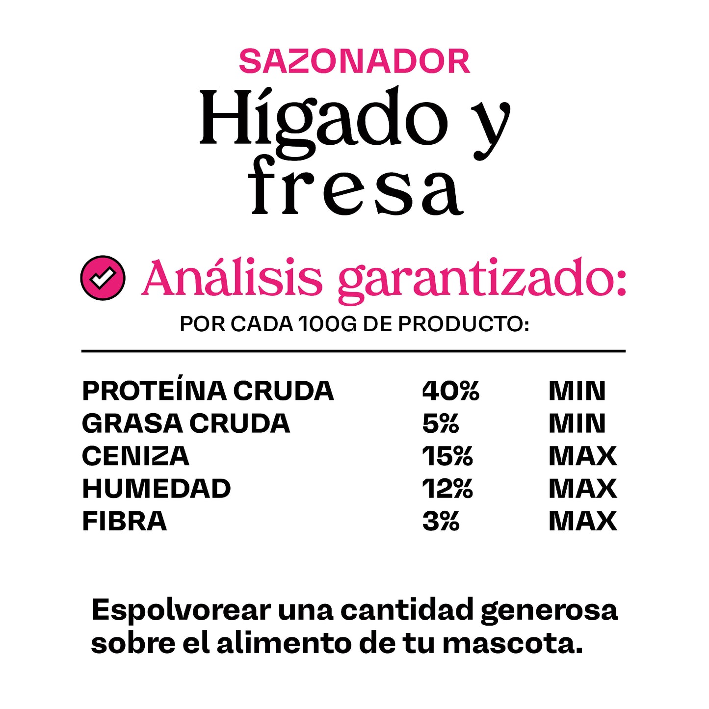 Sazonador de hígado y fresa